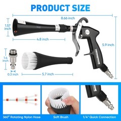 Aluminium Car Cleaning Gun with Tapered Nozzle, 6-9.2Bar with 2 Set Nozzle, P…