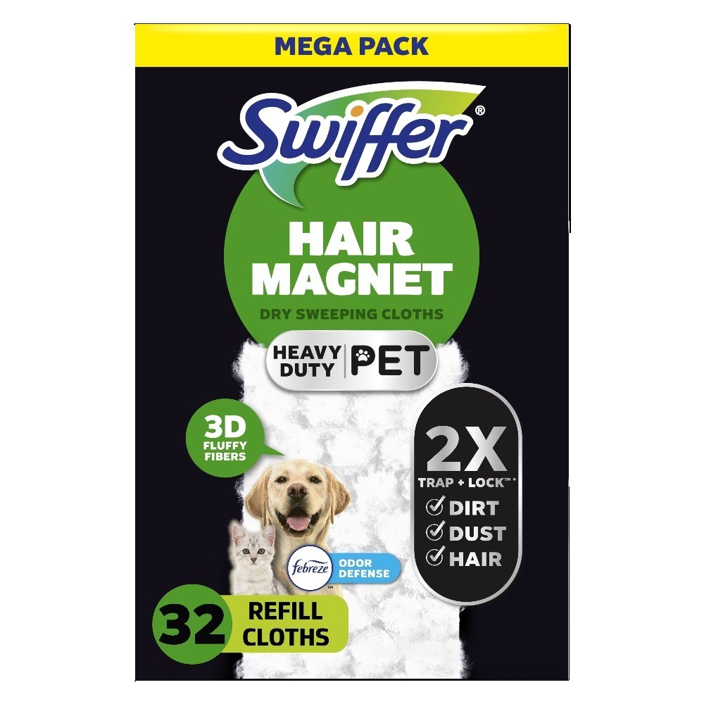 Hair Magnet Heavy Duty Pet Refills, Odor Defense, 32 Count