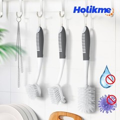 Versatile Kitchen 6 Brush Set: Includes Dish, Bottle, Pan & Straw Cleaning Tools