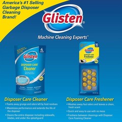 Glisten Disposer Care Foaming Cleaner, Lemon Scent, 4 Use