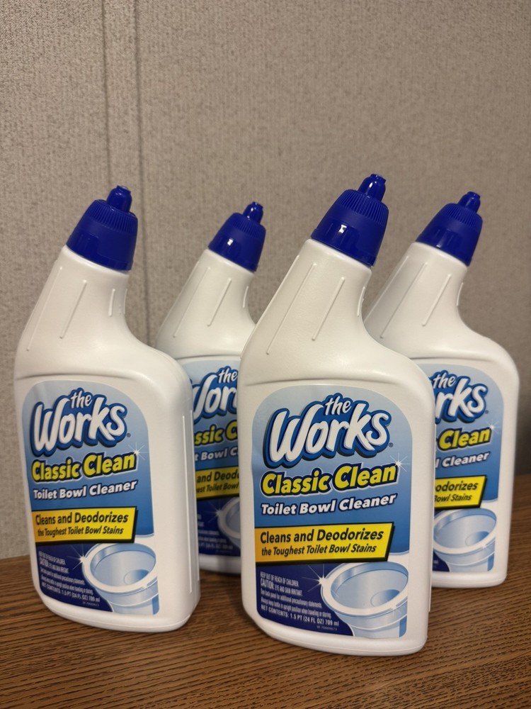 4 Pack of The Works Toilet Bowl Cleaner 24oz each
