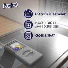 Fresh Lemon Scent, 90 Count Dishwasher Pacs – Powerful Triple Action Cleaner