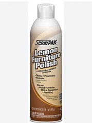 SprayPak Lemon Furniture Polish 1lb 1oz Can Cleaning Product. 2pack