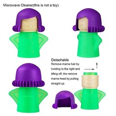Angry Mama Microwave Steam Cleaner Green Vinegar Water Kitchen Cleaning Tool