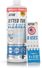 ACTIVE Jetted Tub Cleaner Bathtub Cleaning – 32oz (8 32 Fl Oz (Pack of 1)