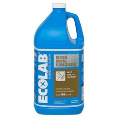 ECOLAB 1 Gal. No Rinse Neutral Floor Cleaner, Concentrate, Residue Free Formula