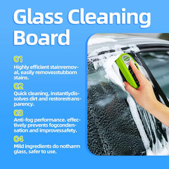 1/2/3Pcs Automotive Car Oil Film Cleaning Brush,150Ml Glass Oil Film Remover for