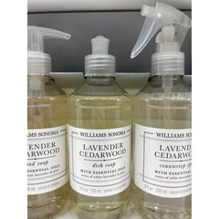 Williams Sonoma Lavender Cedarwood Kitchen Essentials Soap Spray Set 3pc 8oz