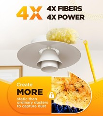 Heavy Duty Duster Refill Kit for Swiffer Duster with 3 ft Extension Pole & 20…