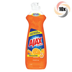 10x Bottles Ajax Triple Action Orange Liquid Dish Soap | 14oz | Fast Shipping!
