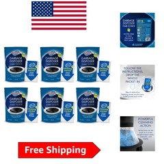 Lemon Scent Garbage Disposer Spray – 6 Biodegradable Foam Pack, Removes Buildup