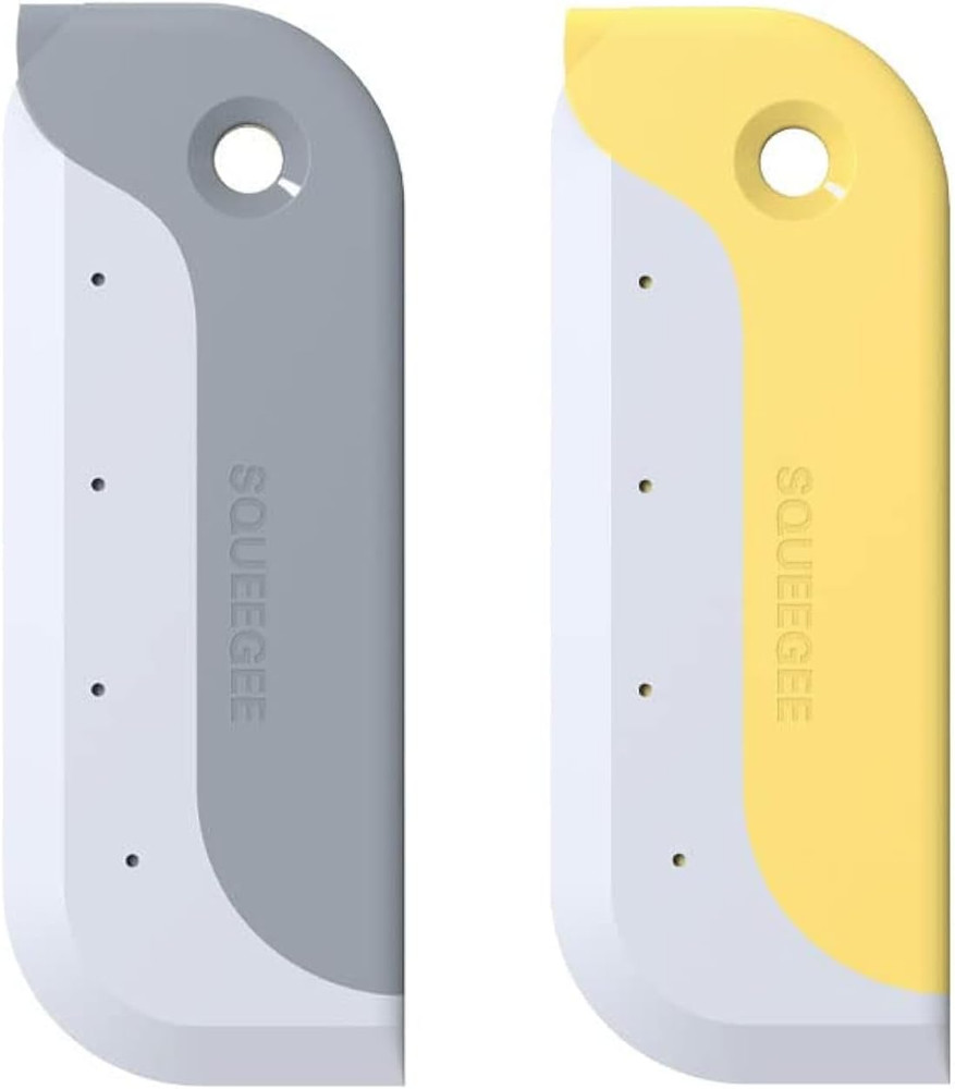 Mini Silicone Squeegees 2-Pack for Spotless Windows & Mirrors!