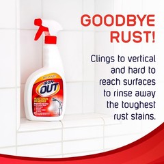 Iron OUT Spray Gel Rust Stain Remover, Remove and Prevent Rust Stains in white 1
