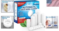Bleach-Infused Toilet Bowl Cleaner Tablets – 40 Pack for Stains & Odor Control