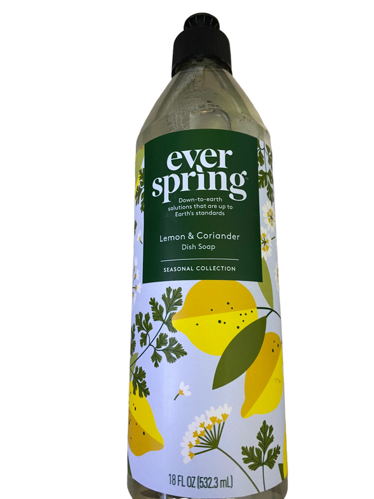 Everspring Seasonal Collection Lemon & Coriander Liquid Dish Soap 18 Oz