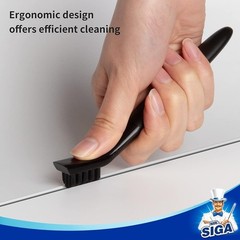 Grout Cleaner Brush Set V Shape Deep Cleaning Detail Brushes Silicone Scraper US