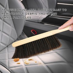 FSTURIOS Wooden Dust Brush, 14 Inch Bench Brush Horse Hair Brush Hand Broom C…