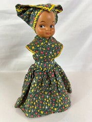 Vtg Handmade Southern Mammy On A Joy Dishwashing Liquid Bottle with Green Cloth
