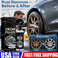 Iron Eraser Rust Remover Spray, Car Wheel Paint Brake Dust Fast Cleaner 120ML US