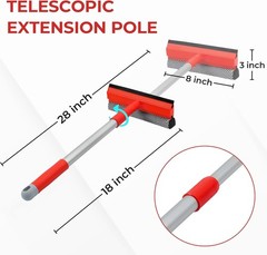 1 Pack Car Windshield Cleaner Tool 18″-28.5″ Extendable Window Squeegee Sponge