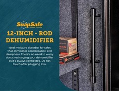 SnapSafe Gun Safe Dehumidifier Rod 12 Inch, Black, 75903 -Maintenance-Free Pl…