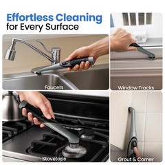GroutCare 10000 Electric Spin Scrubber – Bathroom Cleaning Brush w/ 2 Replace