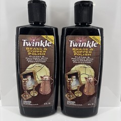 Twinkle Brass & Copper Polish Anti-Tarnish Protection 8 oz Malco USA Vintage NOS