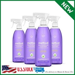 Method All-Purpose Cleaner Spray, French Lavender, Plant-Based 28 Oz Pack of 4