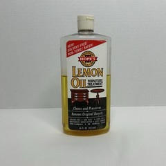 Vtg Hope’s Lemon Oil Furniture Treatment 16 oz Non-Toxic Solvent Free 1/2+ Full
