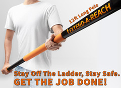 20 Foot High Ceiling Duster Kit and Scrub Brush with 4-12 Ft Extension Pole // T