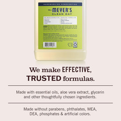 Mrs. Meyer’S Clean Day, Liquid Dish Soap Refill, Lemon Verbena, 48 Fl Oz