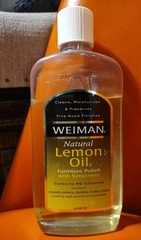 Weiman Lemon Oil Furniture Wood Polish with UV Sunscreen 16 Oz Bottle 80% Full