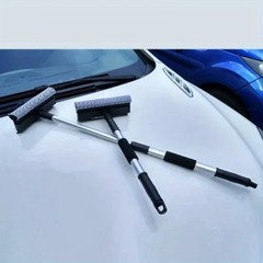 Adjustable Extendable Car Windshield Cleaner with Sponges Rubber Squeegee,Brush.