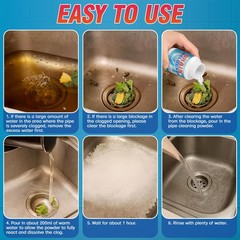 Drain Clog , 260g Sink Drain Cleaner, Pipeline Dredging Agent, fast Dissolves…