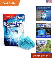 Septic Tank Treatment – 1 Supply of Dissolvable Packs- 2X Efficiency