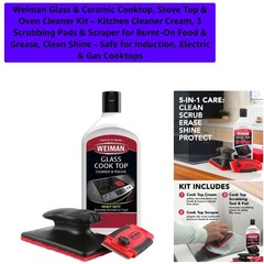 Glass & Ceramic Cooktop, Stove Top & Oven Cleaner Kit – Kitchen Cleaner Cream…