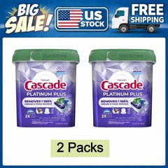 Cascade Platinum Plus Dishwasher Pods Fresh Scent 2 Pack 47 Count