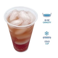 Boardwalk TRANSCUP20CT 20 oz. Translucent Plastic Cold Cups – CL (1000/CT) New