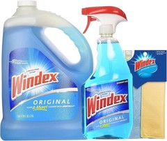 Glass Cleaner, 1 32oz spray bottle + 128oz Refill