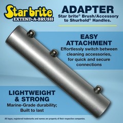 Star Brite 040136 Brush Handle Adapter for Shurhold & Threaded Attachments