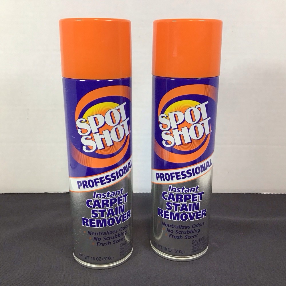 Vintage Spot Shot Professional Instant Carpet Stain Remover 18 oz Lot of 2 New