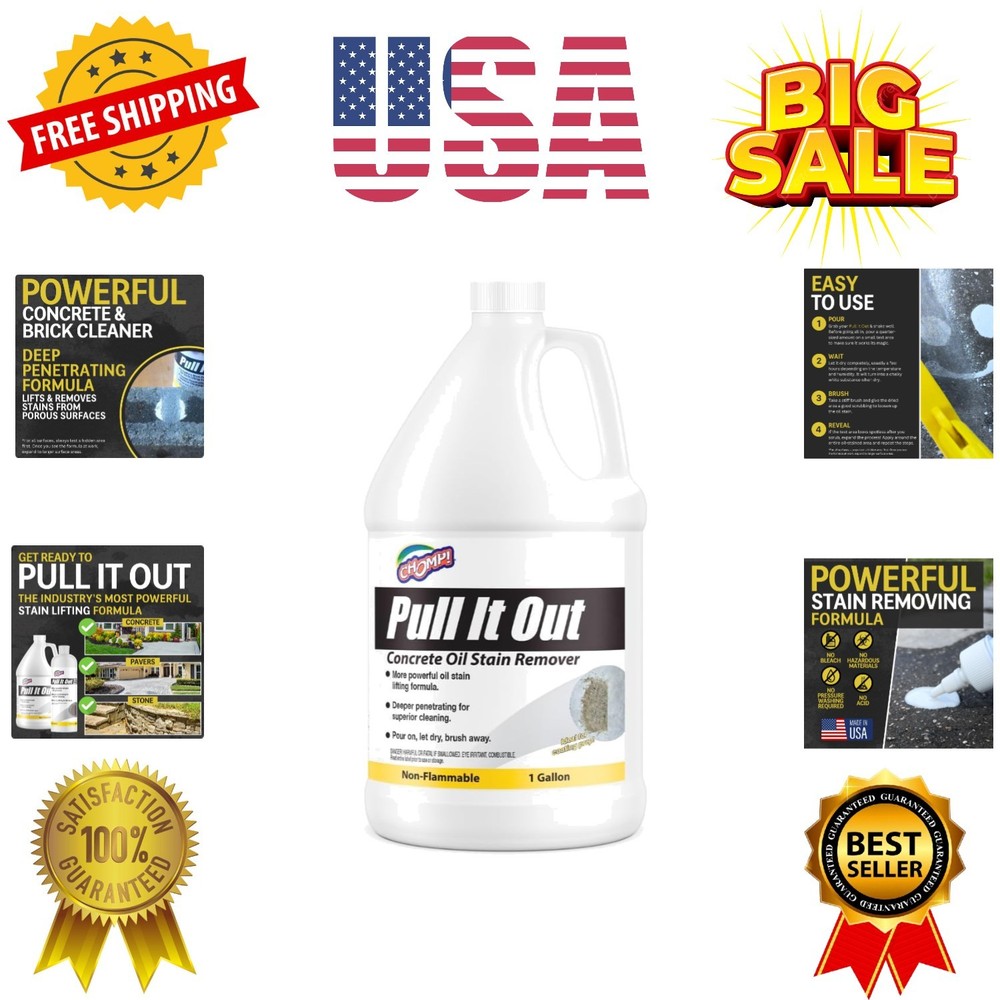 Concrete Oil Stain Remover: Pull It Out Removes and Cleans Oils, Greases from…