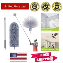 Flexible 100″ Duster and Spider Web Brush Kit – Furniture Safe Cleaning Solution