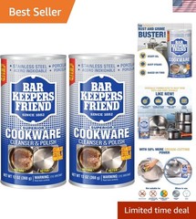 Effortless Stain Removal: 2-Pack 12 oz Stainless Steel Cleaner & Polish