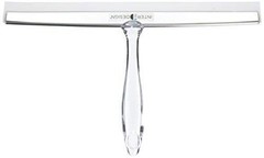 iDesign Zia Metal and Plastic Bathroom Squeegee for 12″ Inch, Clear/Stainless
