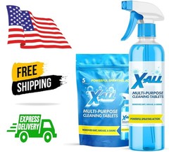 X-ALL Multi-Purpose Cleaner – Spray Bottle and 5x Cleaning Tablets. FREESHIP