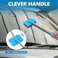 3× Car Extendable Handle Windshield Cleaner Telescopic Glass Wiper Cleaning Tool