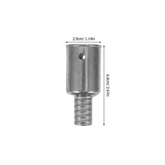 2Pcs Reusable Metal Handle Adapter Threaded Tip Replacement for Cleaning Poles