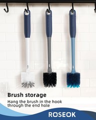 2 in 1 Long Handle Bottle Brush with Straw Brush for Cleaning Glass, Sports B…