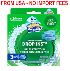 Scrubbing Bubbles Continuous Clean Toilet Drop-Ins, Automatic Blue Toilet Bowl C